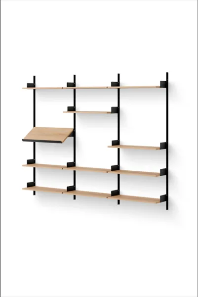 New Works Display Reol 1900 Egetræ/Sort